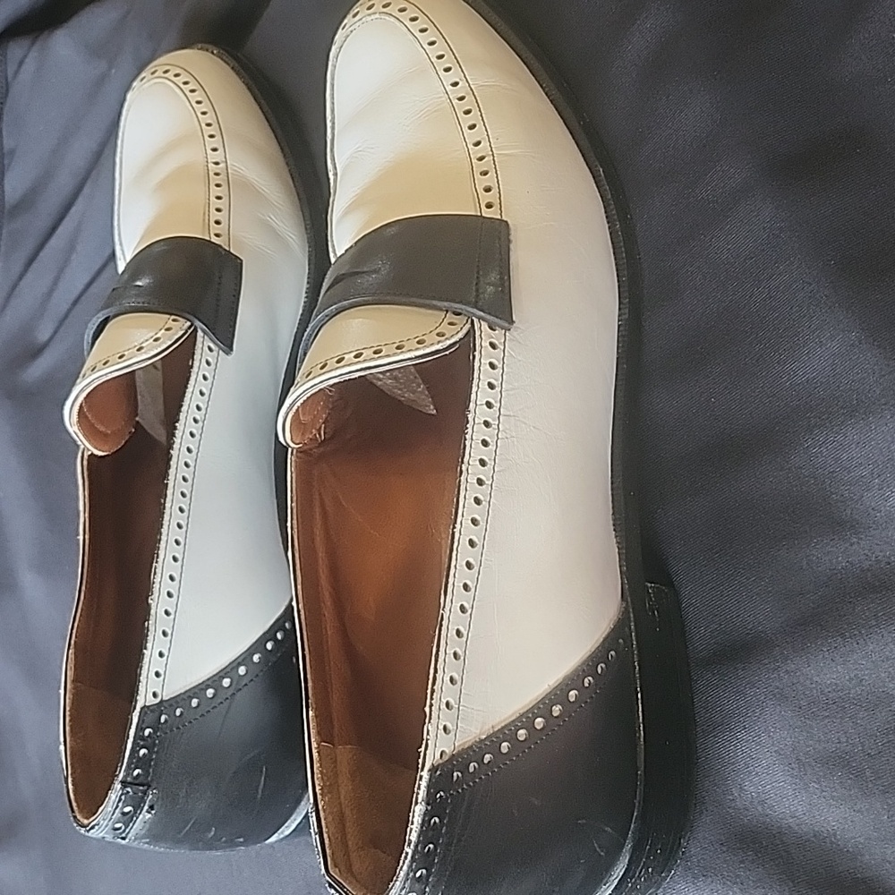 Fratelli Rossetti White Black Italian Leather Loafers Size 36 Or 5.5 US - Picture 5 of 11